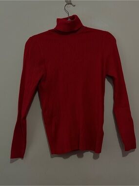 Primark Red Ribbed Turtleneck Sweater